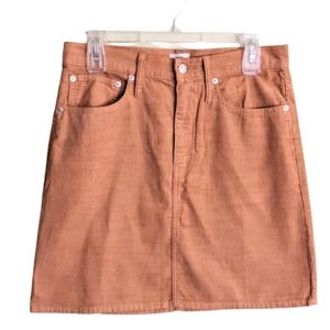 J. Crew Mini Skirt Camel Tan Corduroy Cotton Size 4